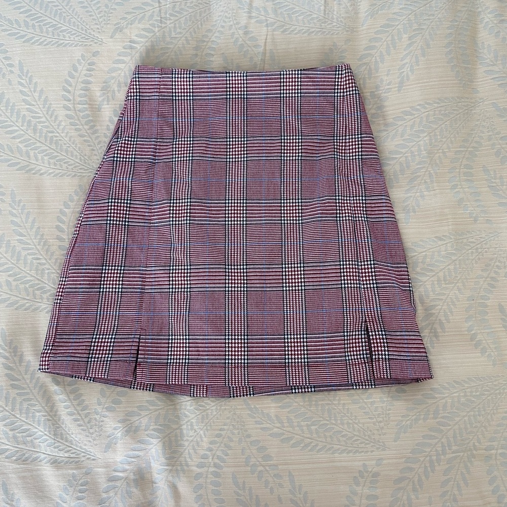 John Galt Plaid Mini Skirt